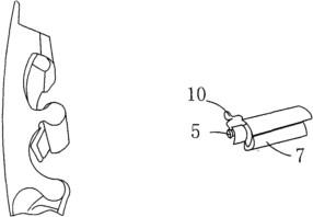 皮帶扣側(cè)視圖及橡膠帶卡緊裝置圖